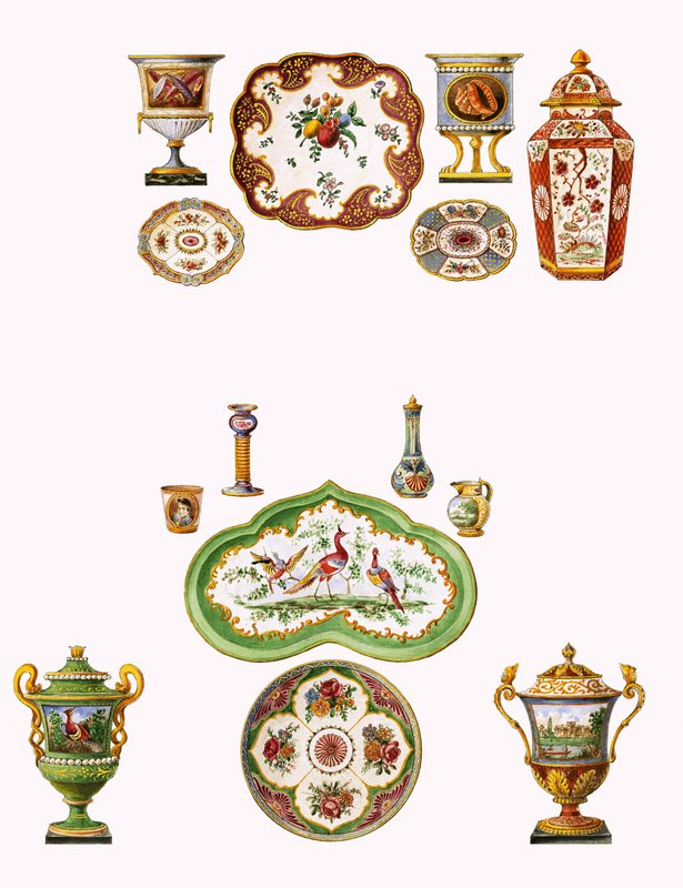 Worcester porcelain by English School