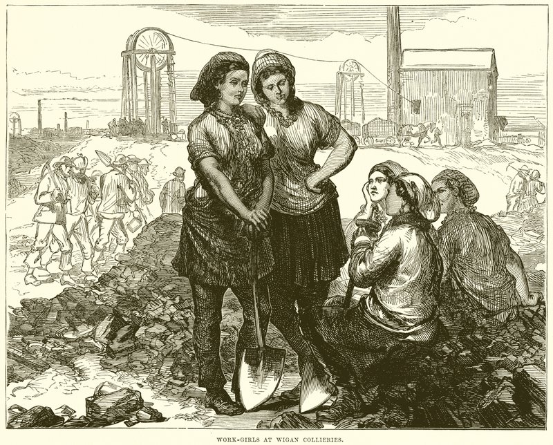 Work-Girls at Wigan Collieries by English School