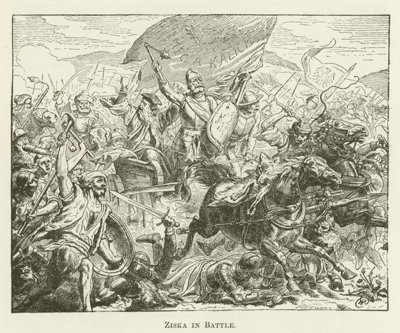 Ziska in Battle by English School