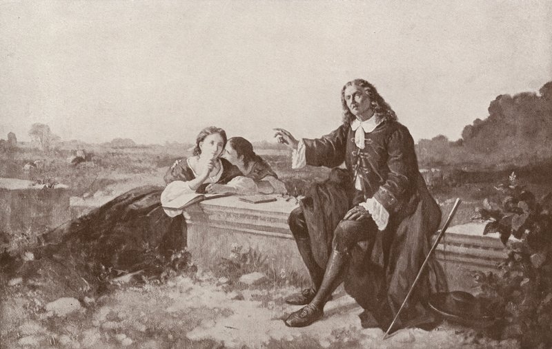 The Blind Milton Dictating to His Daughters at His Home at Chalfont by Enrico Fanfani