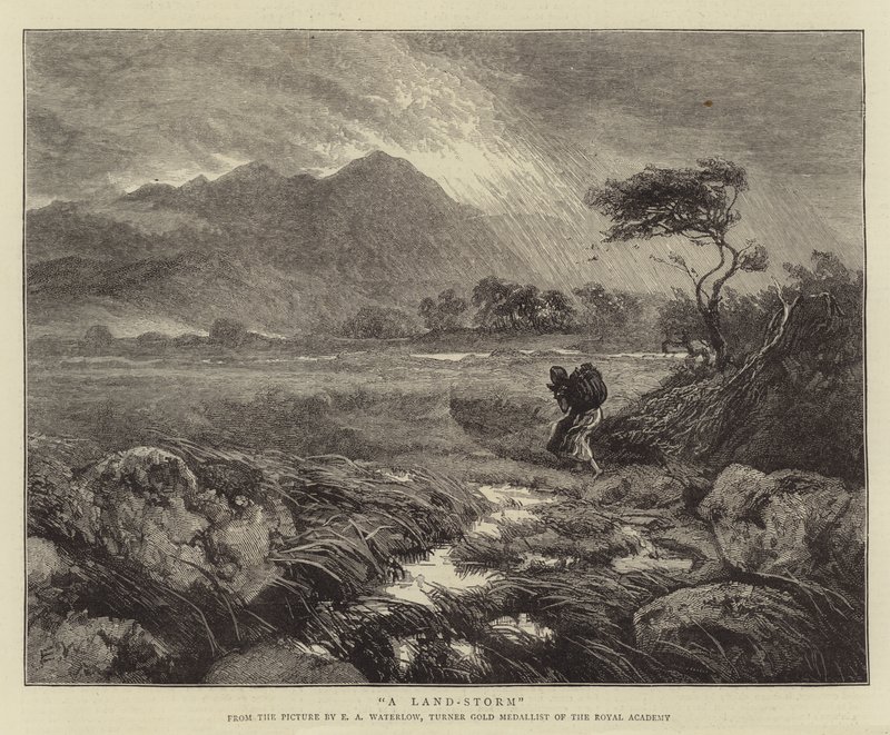 A Land-Storm by Ernest Albert Waterlow