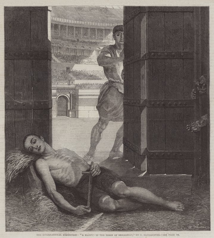 The International Exhibition, A Martyr in the Reign of Diocletian by Ernest Slingeneyer