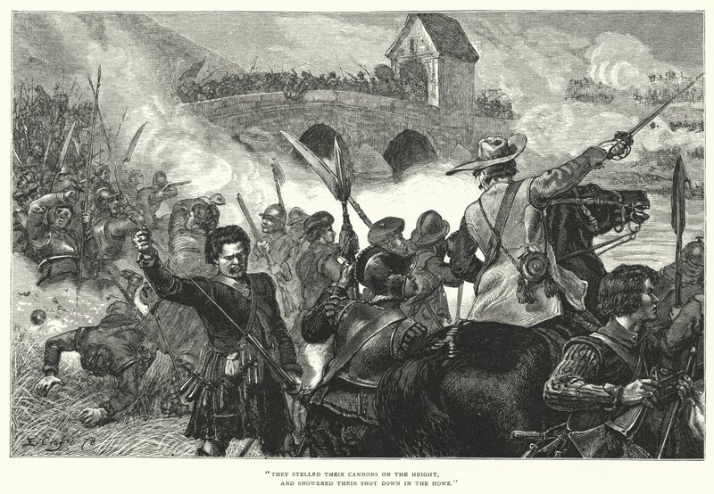 The Battle Of Bothwell Bridge (engraving) by Ernest (after) Crofts