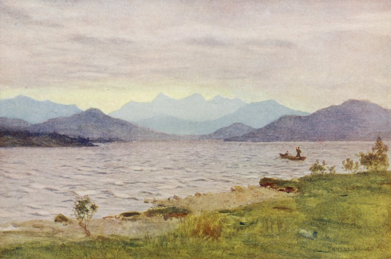 The loch from Kinloch-Rannoch by Ernest Edward Briggs