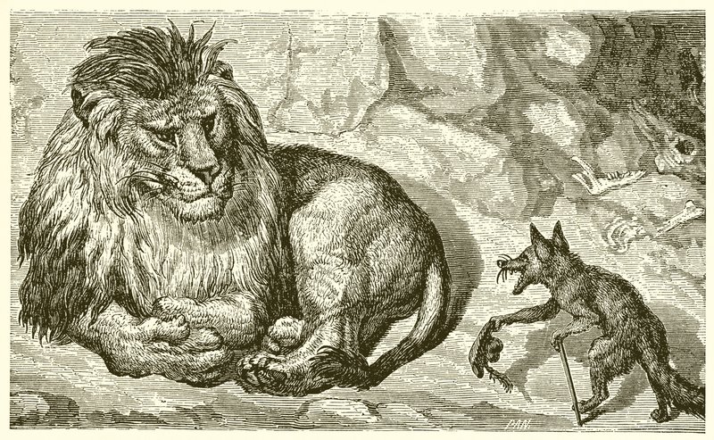 The Fox and the Lion by Ernest Henry Griset