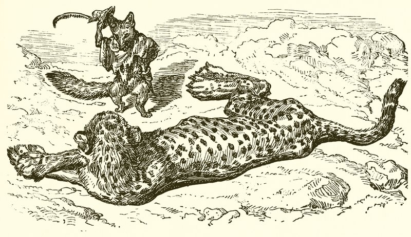 The Leopard and the Fox by Ernest Henry Griset