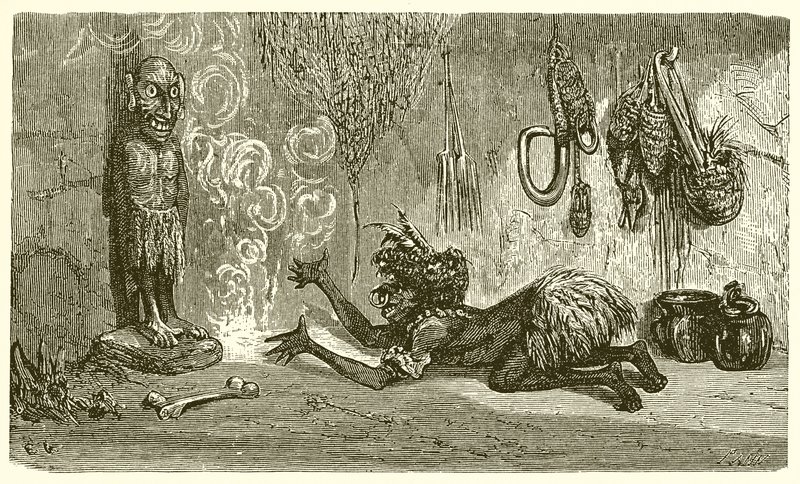The Man and his Wooden God by Ernest Henry Griset