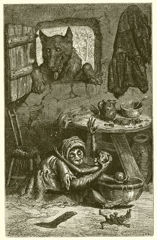 The Nurse and the Wolf by Ernest Henry Griset