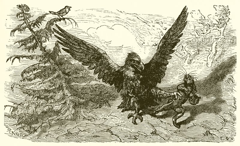 The Sparrow and the Hare by Ernest Henry Griset