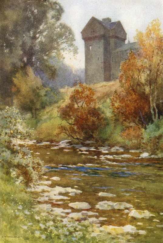 Branxholm Tower by Ernest William Haslehust