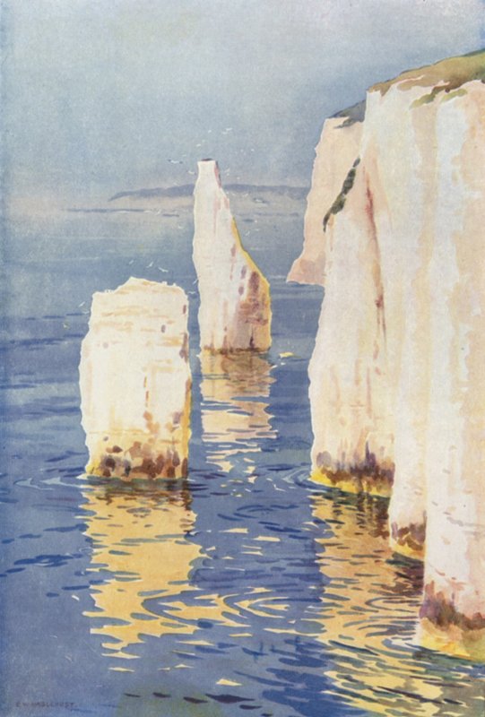 Old Harry Rocks, Swanage by Ernest William Haslehust