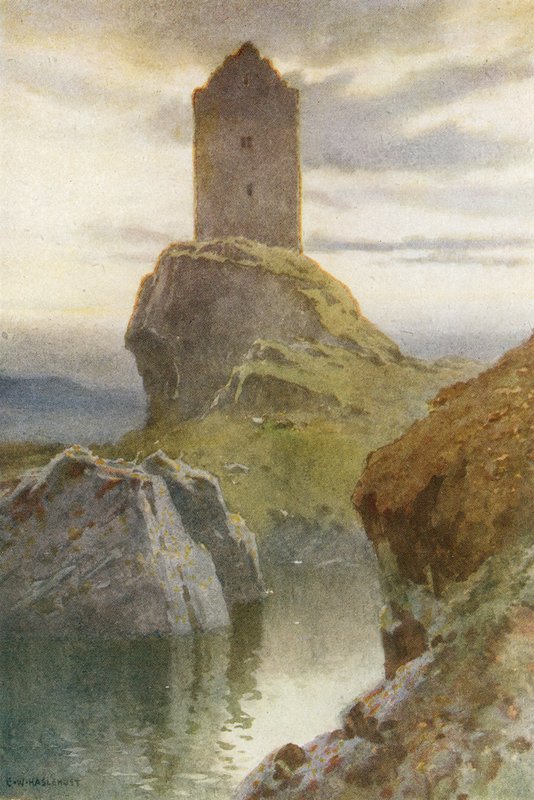 Smailholm Tower by Ernest William Haslehust