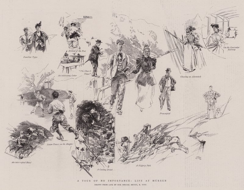 A Tour of No Importance, Life at Murren by Ettore Tito