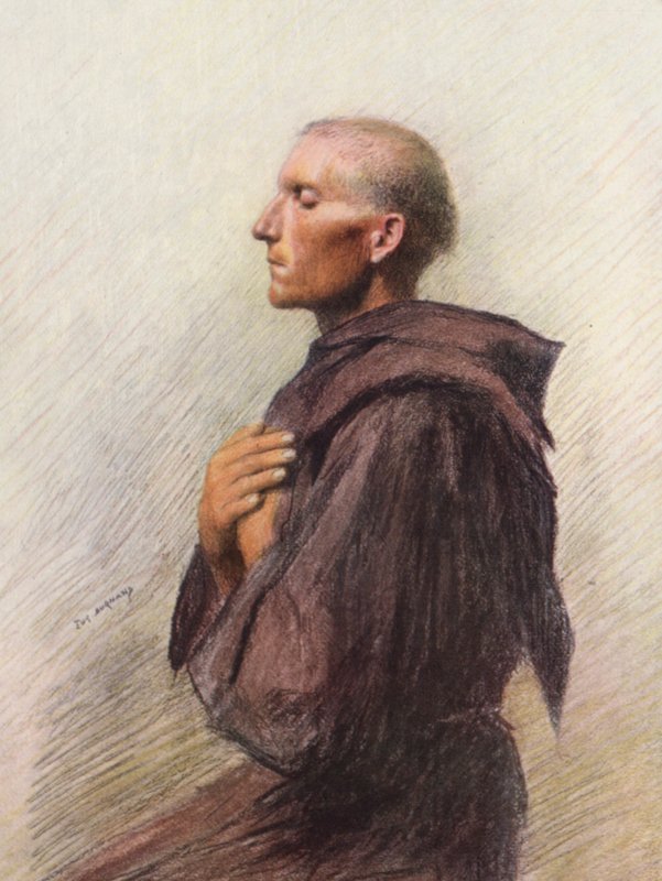 Friar Bernard of Quintavalle by Eugene (after) Burnand