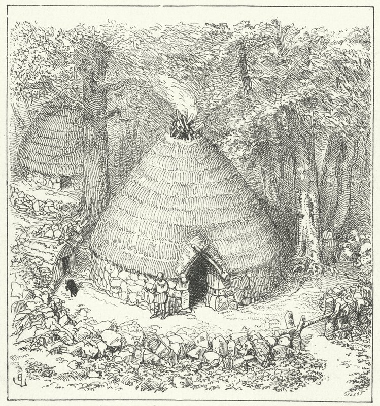 Ancient Pelasgian hut by Eugene Emmanuel after Viollet le Duc