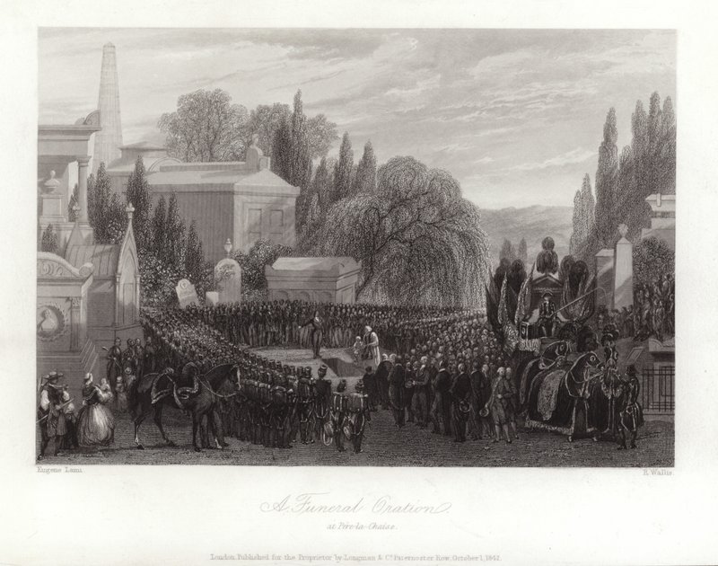 A Funeral Oration at Pere Lachaise by Eugene Louis Lami
