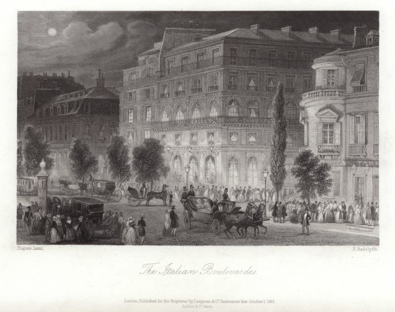 The Italian Boulevards by Eugene Louis Lami
