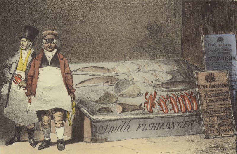 A Fish Merchant by Eugene Louis after Lami