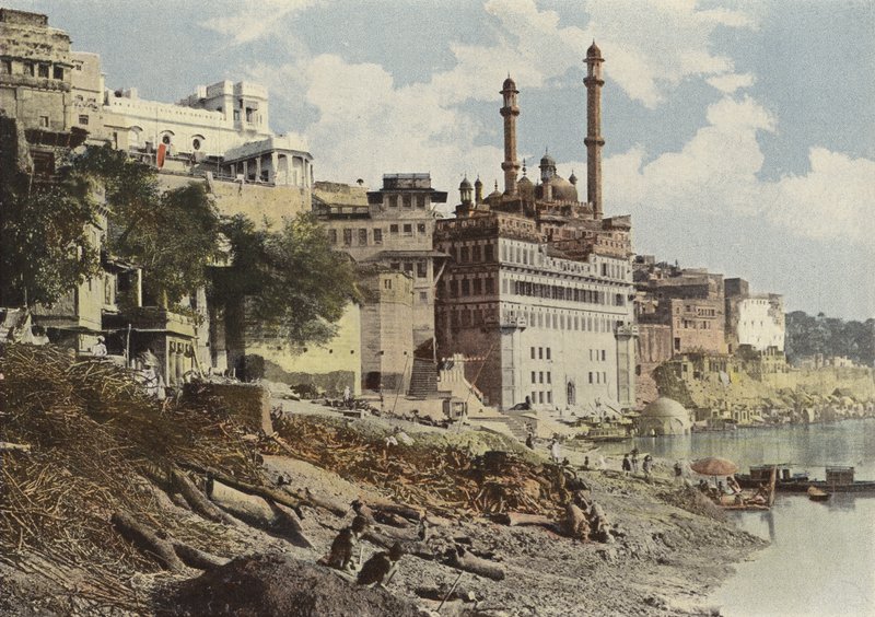Benares, Mosque of Aurangzeb by European Photographer