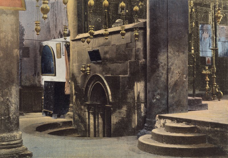 Bethlehem, Entrance to the Grotto of the Nativity by European Photographer