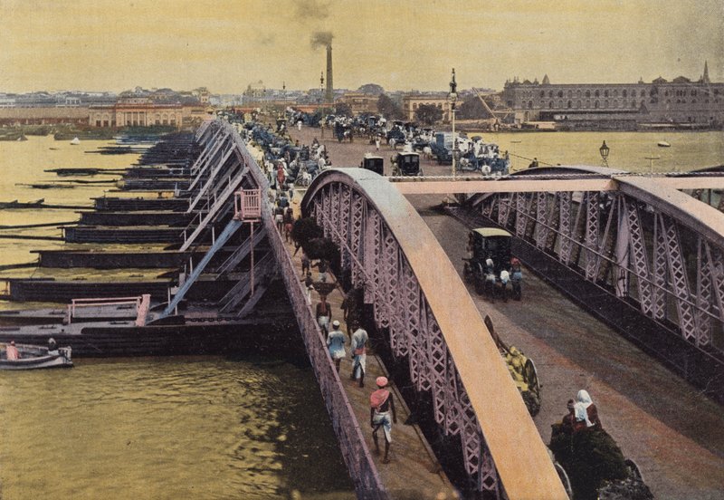 Calcutta, Bridge over the Hooghly by European Photographer