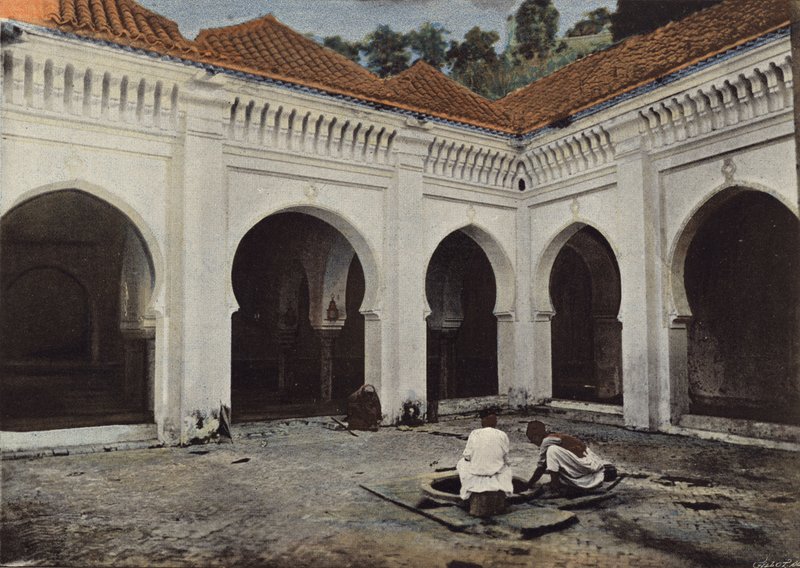 Inner Courtyard of the Mosque Sidi-El-Haloni, in Tlemcen by European Photographer