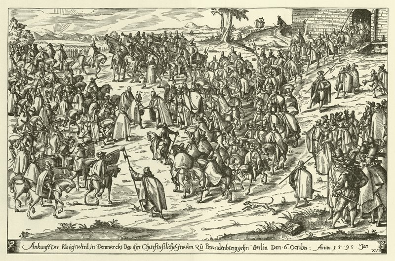Arrival of King Christian IV of Denmark in Berlin on a Visit to John George, Elector of Brandenburg, 6 October 1595 by European School