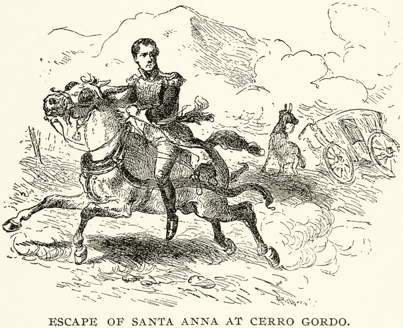 Escape of Santa Anna at Cerro Gordo by European School