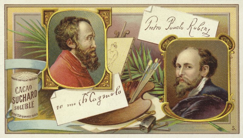 Michelangelo and Peter Paul Rubens by European School