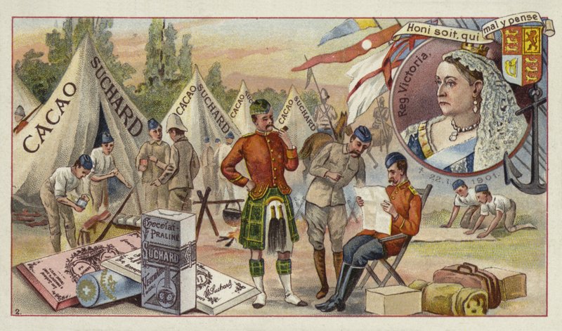 Queen Victoria and a British Army camp by European School