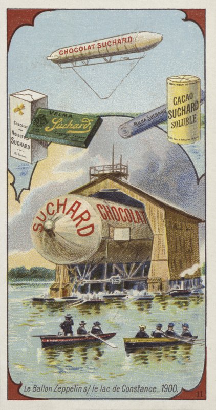 The Airship Zeppelin on Lake Constance, 1900 by European School