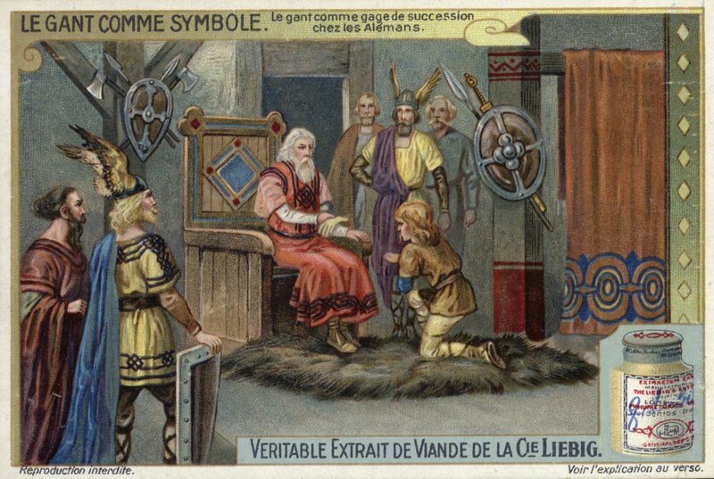 The glove as a token of succession among the Alemanni by European School