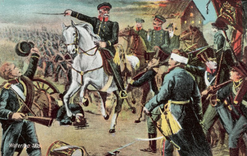 Waterloo 1815, Marshal Blucher in the Battle of Waterloo by European School
