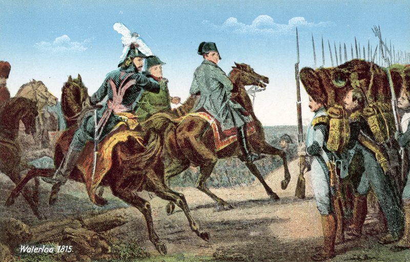 Waterloo 1815, Napoleon holds a revue of his guards by European School