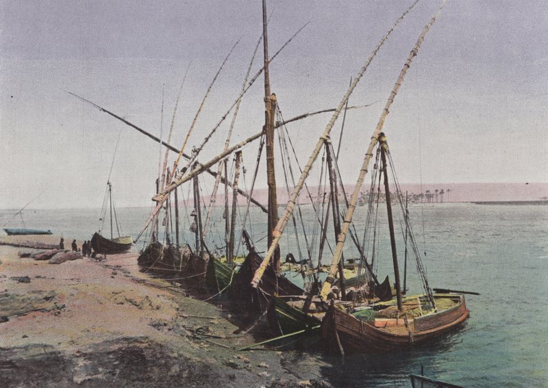 Boats on the Nile by European Photographer
