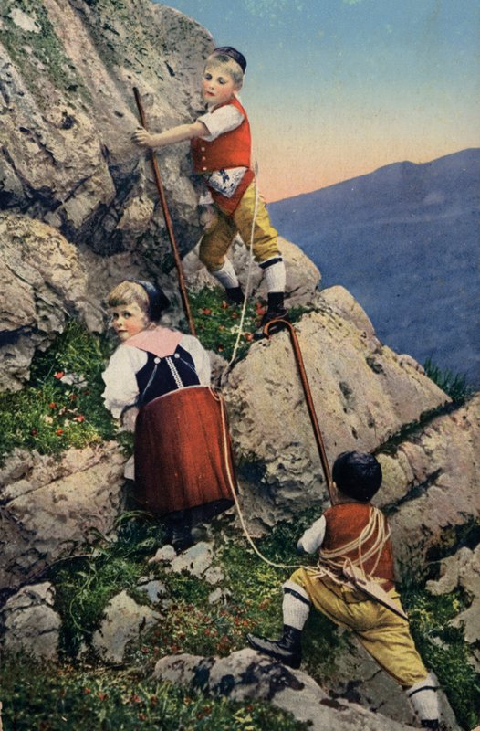 Children climbing in the Alps by European Photographer