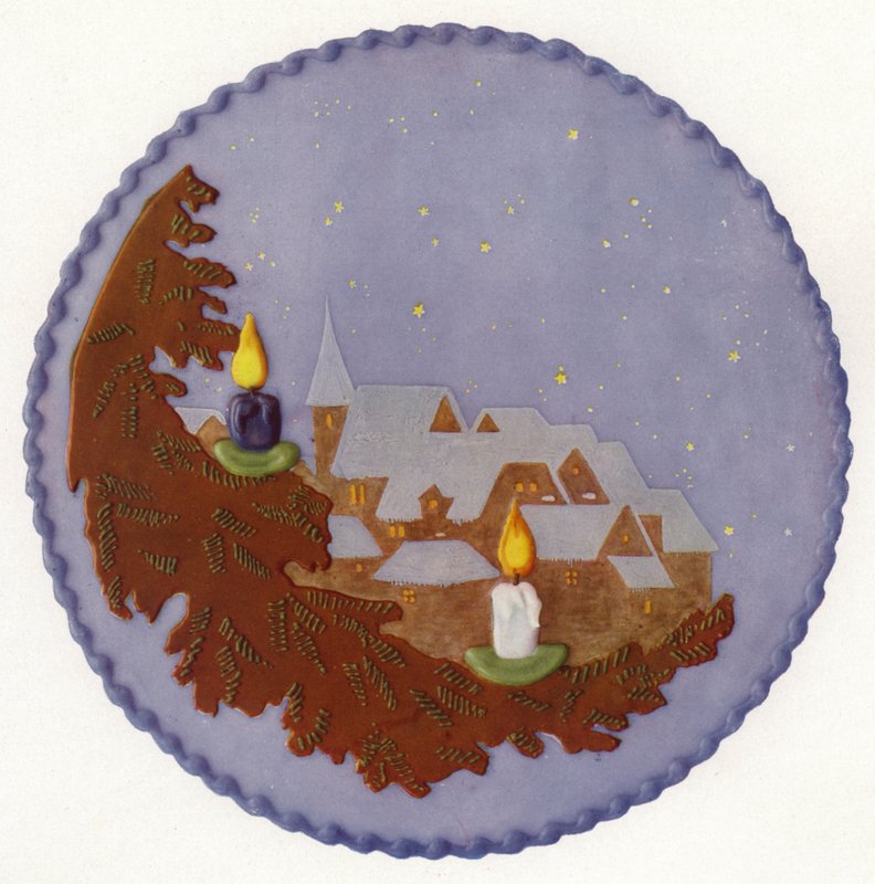 Christmas Cake with Night Scene by European Photographer