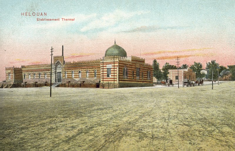 Helouan, Baths establishment by European Photographer