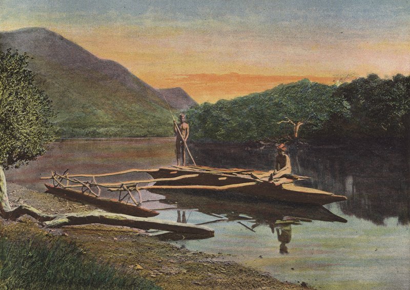 Canoe on the Monio River by European Photographer