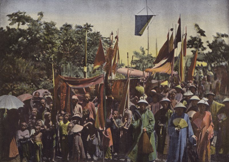 Procession of a Chinese Congregation by European Photographer