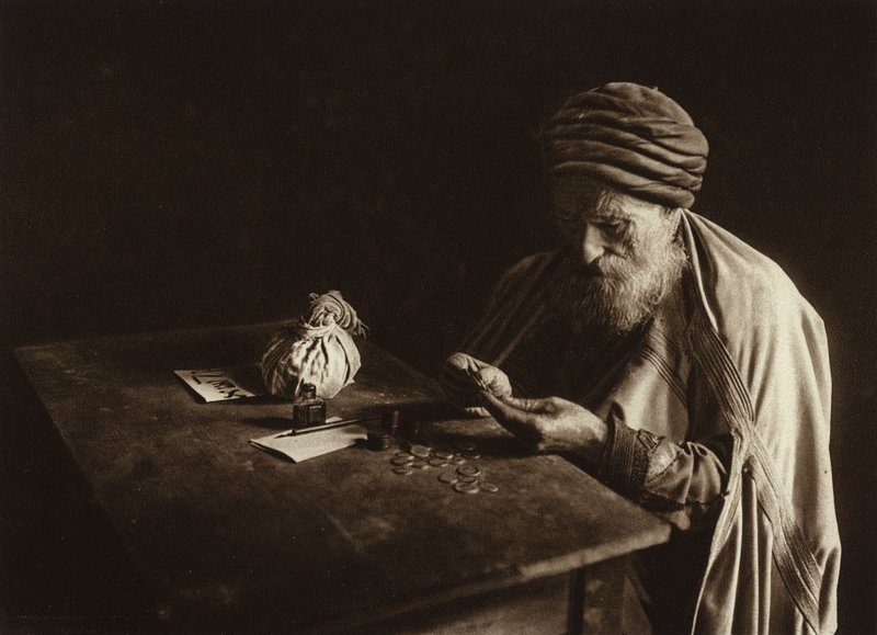 Tunis, Jewish Money Changer by European Photographer