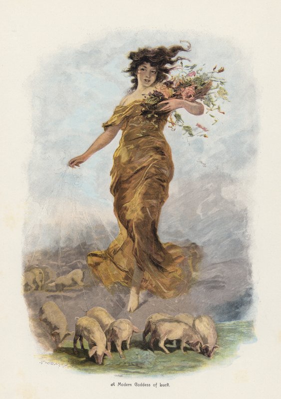 A modern Goddess of Luck by European School
