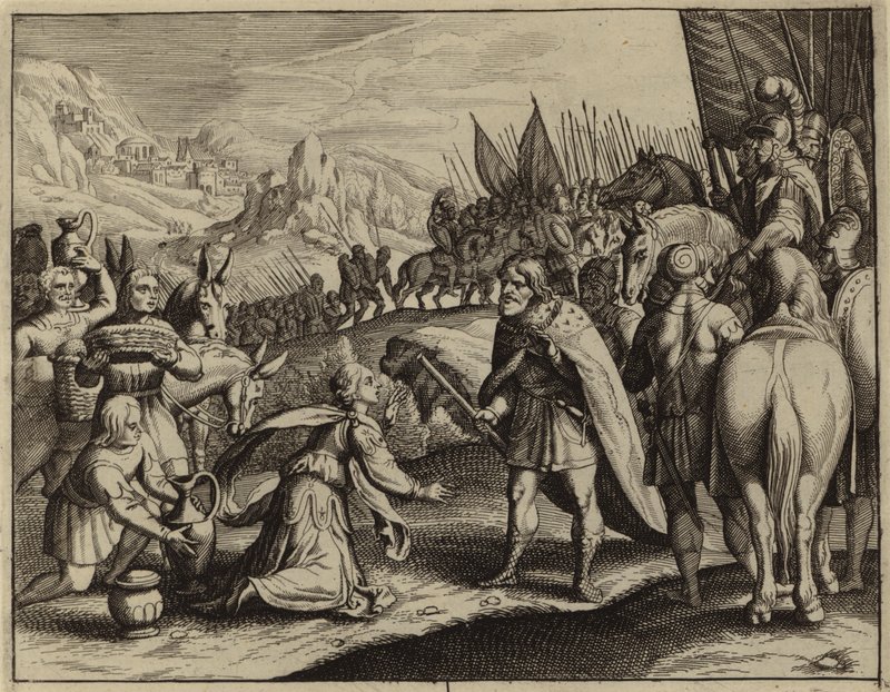 Abigail placating David by European School