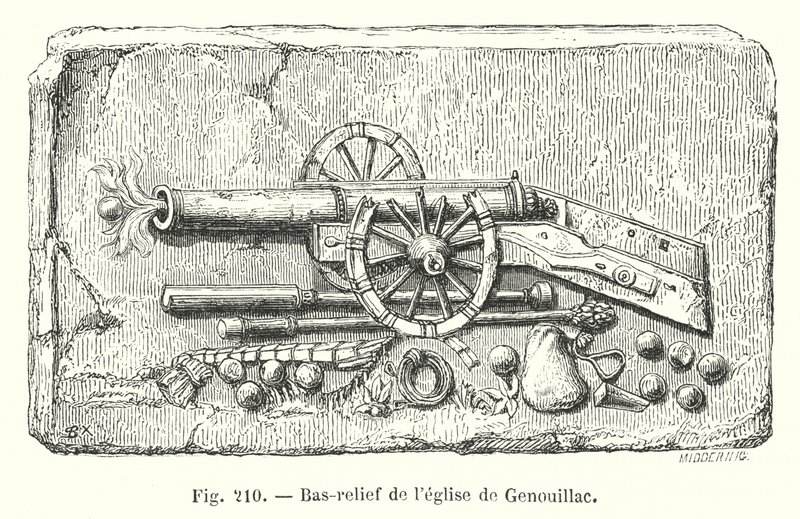 Bas-Relief of the Church of Genouillac (engraving) by European School