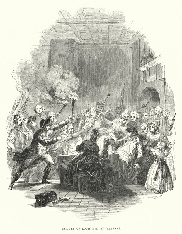 Capture of Louis XVI at Varennes by European School