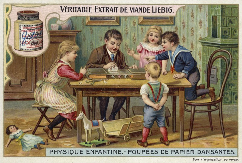 Dancing paper dolls by European School