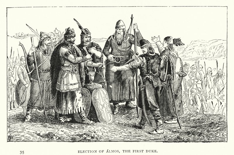 Election of Almos, the First Duke by European School
