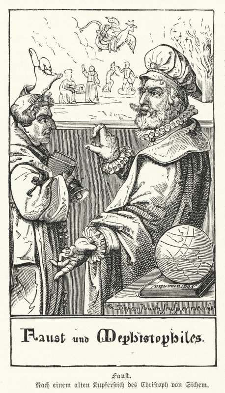 Faust and Mephistopheles by European School