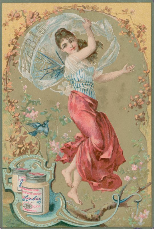 Folk Girl in Red by European School