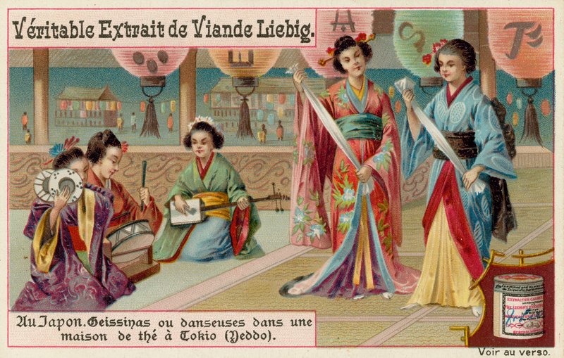 Geishas Dance at a Tea-House in Tokyo by European School
